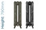 CA-DR790-TH - Carron Dragonfly 2 Column Cast Iron Radiator H790mm x W2669mm CA-DR790-TH - Carron Dragonfly 2 Column Cast Iron Radiator H790mm x W2669mm